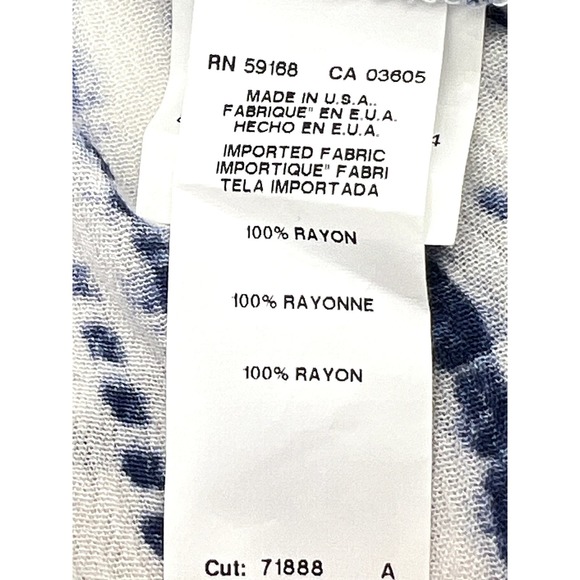 Karen Kane White and Blue Stripped Blouse - Picture 5 of 6